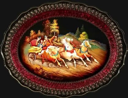 Поднос тройка жостово