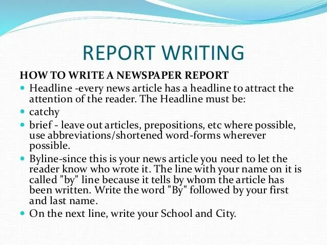 How to write a Report. Writing a Report. How to write News Report. Report writing in English. Report writing questions