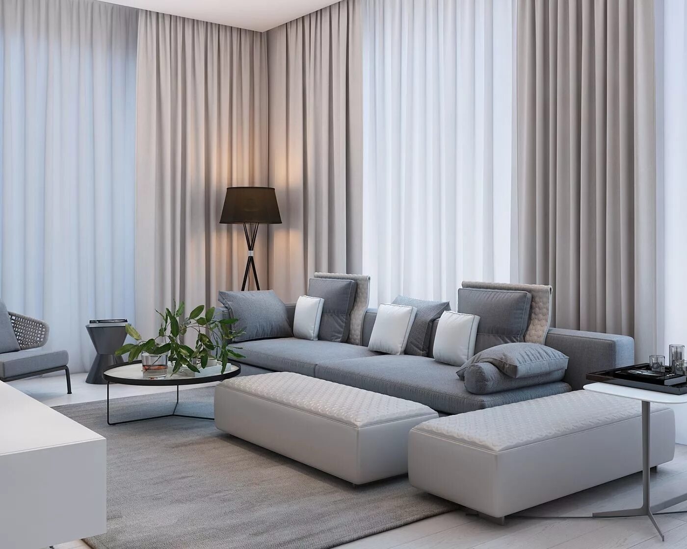 Дизайн гостиной в серых тонах: особенности, фото Silver living room, Black and s