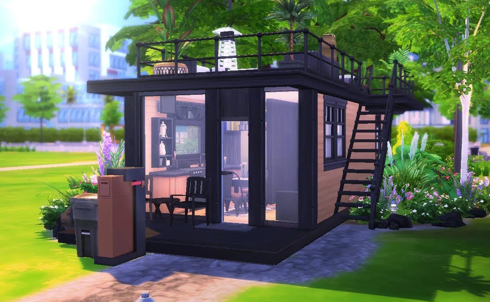 Дом в симс 4 идеи. SIMS 4 Mini House. The SIMS 4 домик. Симс 4 tiny House. Дом симс 4 дом.