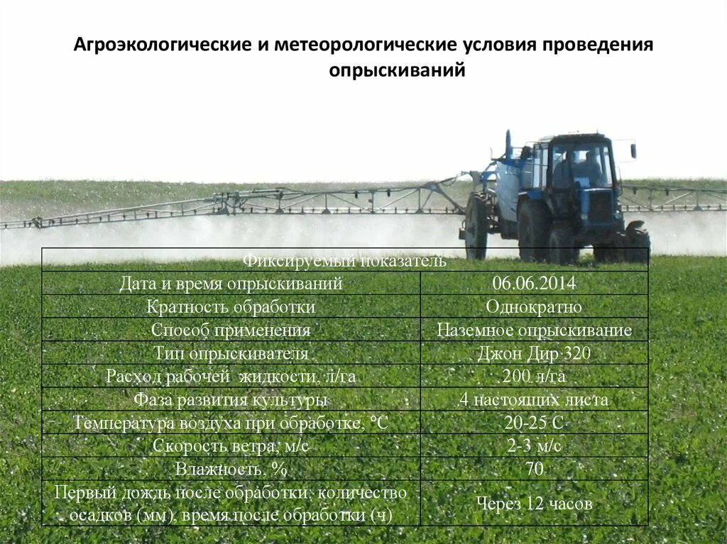 Условия применения гербицидов. Агроэкологическая оценка. растения после гербицидов.