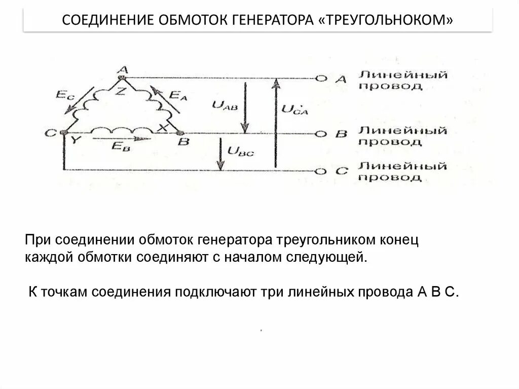 Соединение обмоток трехфазного генератора. Соединение обмоток генератора и потребителя звездой. Соединение обмоток генератора звездой и треугольником. Соединение обмоток генератора звездой. Схема соединения обмоток генератора звездой.