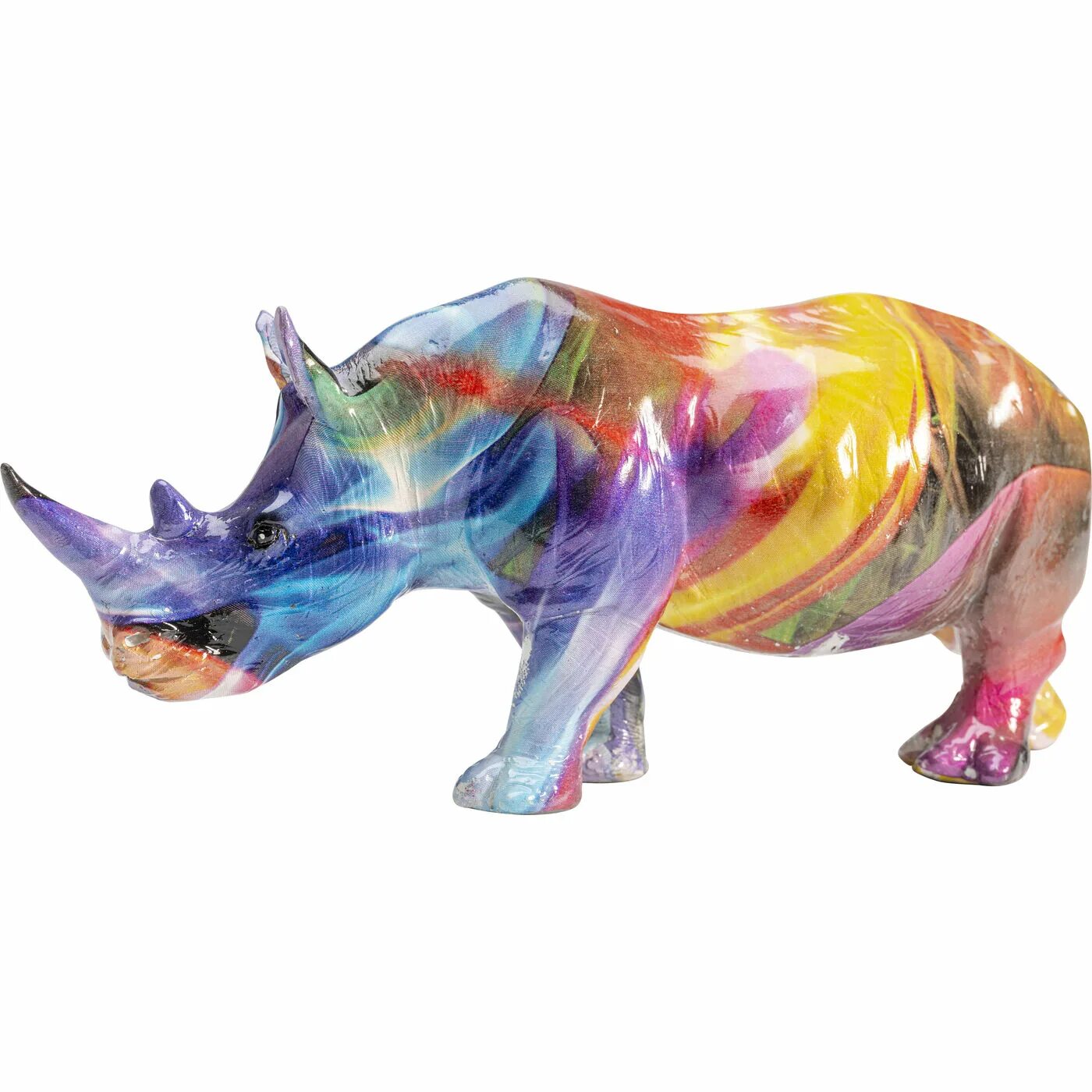 Цвета фигурки. Статуэтка Rhino. Статуэтка Rhino, коллекция "носорог" 26*43*15, Полирезин, сталь, серый. Статуэтка Rhino Kare k286923.