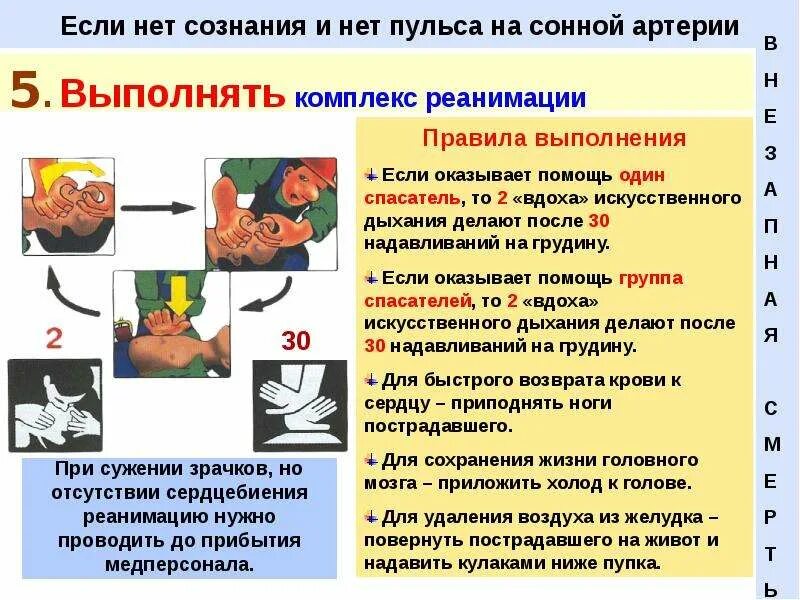 Правила выполнения искусственного дыхания одним спасателем