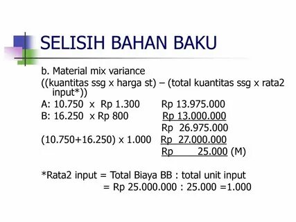 Sales mix