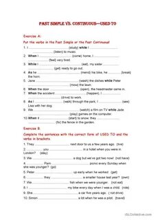 Past Simple, Past Continuous and Use.: English ESL worksheets pdf & doc