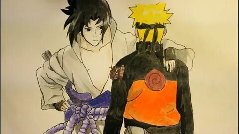 How To Draw Naruto And Sasuke Easy Step By Step Half Face - 
