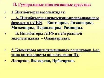 Антигипертензивные средства тест