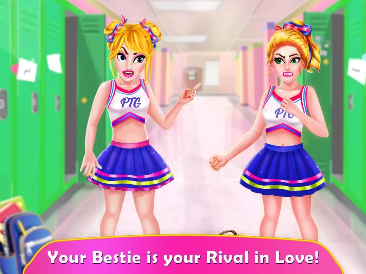 Черлидерши игры. Игра с маленькими черлидершами. Bestie Breakup игра. Девочка 2 любовь игра.