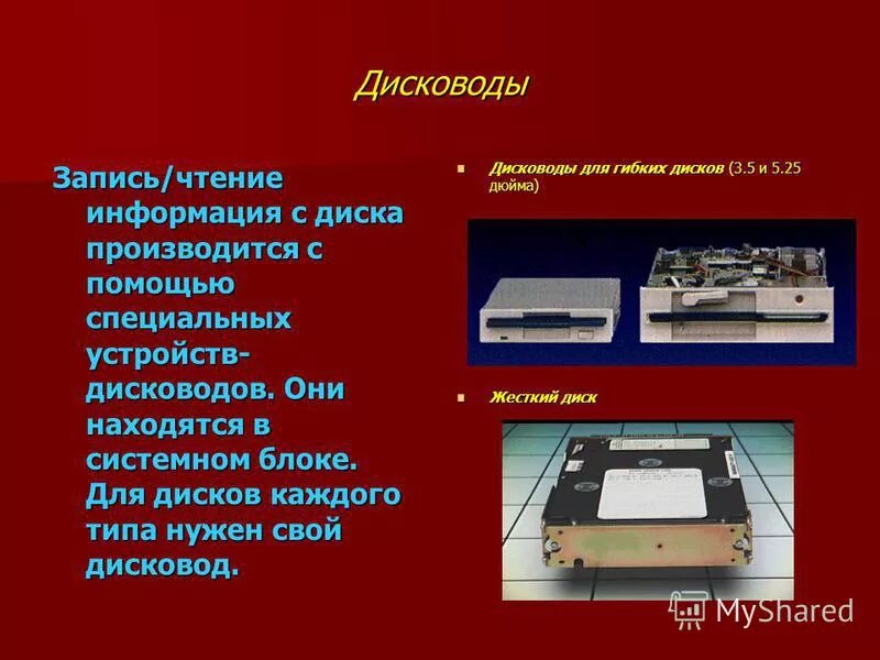 Периферийные устройства дисковод. Периферийные устройства дисковод
