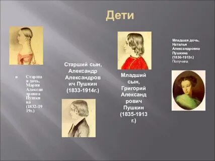 Пушкин биография 3 класс