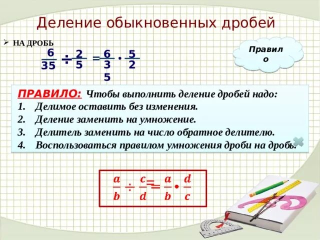 С какой структурой отвечающей за деление. Алгоритм деления дробей. Как решать деление дробей. Правило деления обыкновенных дробей. Алгоритм деления дробей 5 класс.