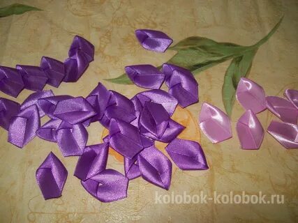 Атласными лентами пошагово