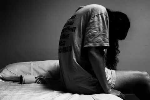 She stays with her