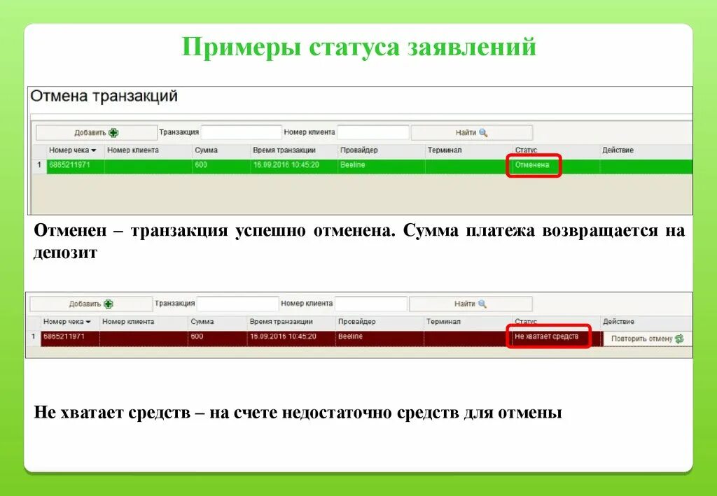 Статусы заявок. Отмена транзакции. Как отменить транзакцию. Статусы транзакций. Транзакция запрещена сбербанк