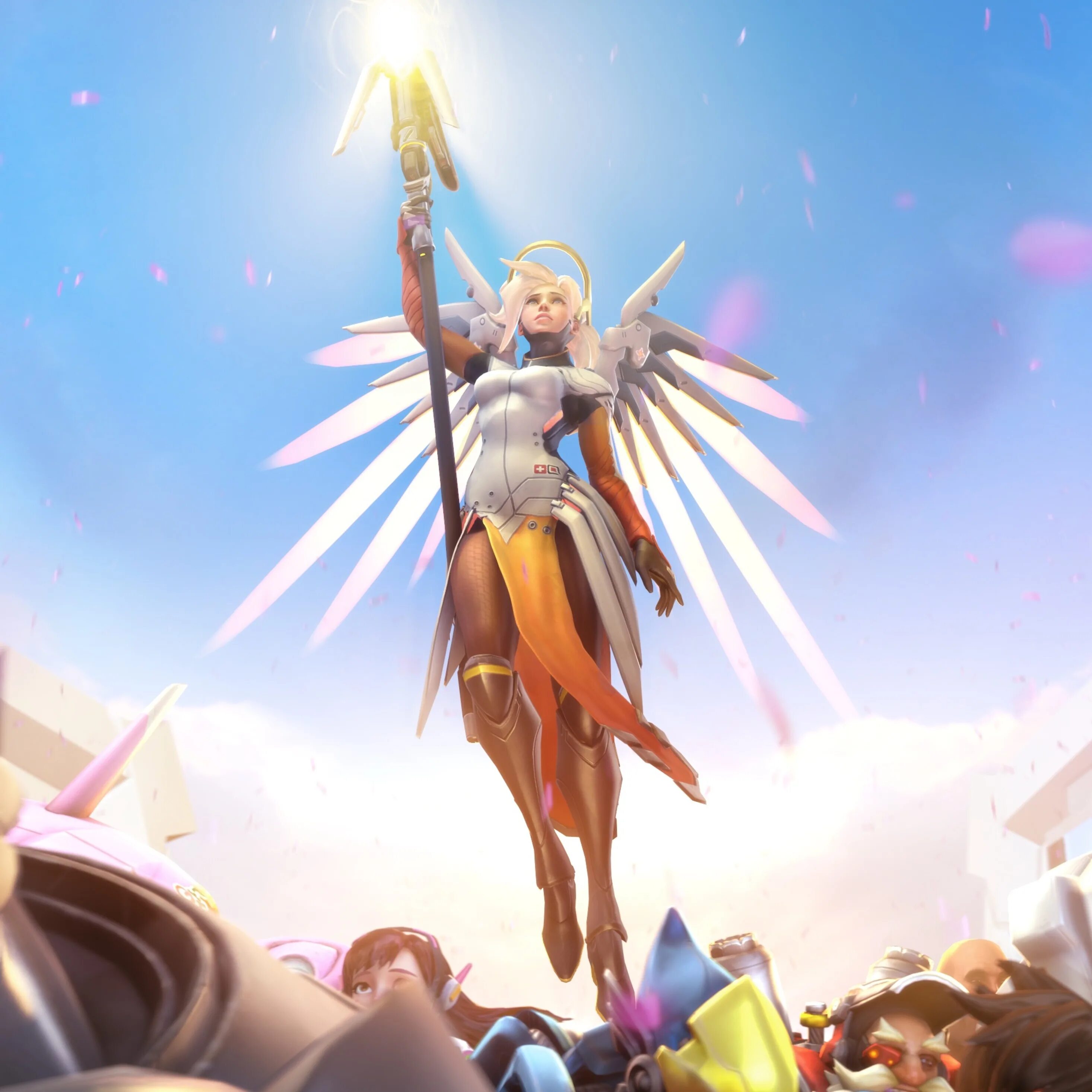 Мерси Overwatch 2. Overwatch Mercy обои. Overwatch 2 ангел.