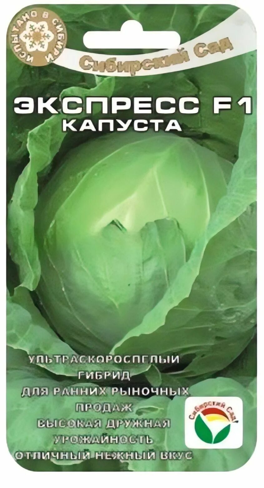 Капуста Элитагро Капуста Белокочанная Экспресс F1 (0,5 г), 2 пакета купить по