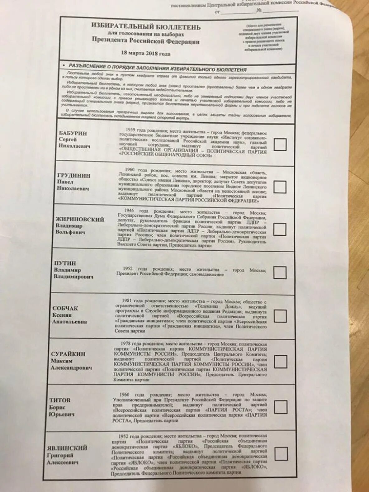 15 в бюллетени. Бюллетень для голосования 2018 президента РФ. Бюллетень голосования президента России. Бюллетень для выбора президента РФ. Бюллетень голосования президента России 2018.