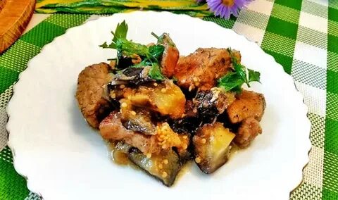 Вкусная свинина баклажан