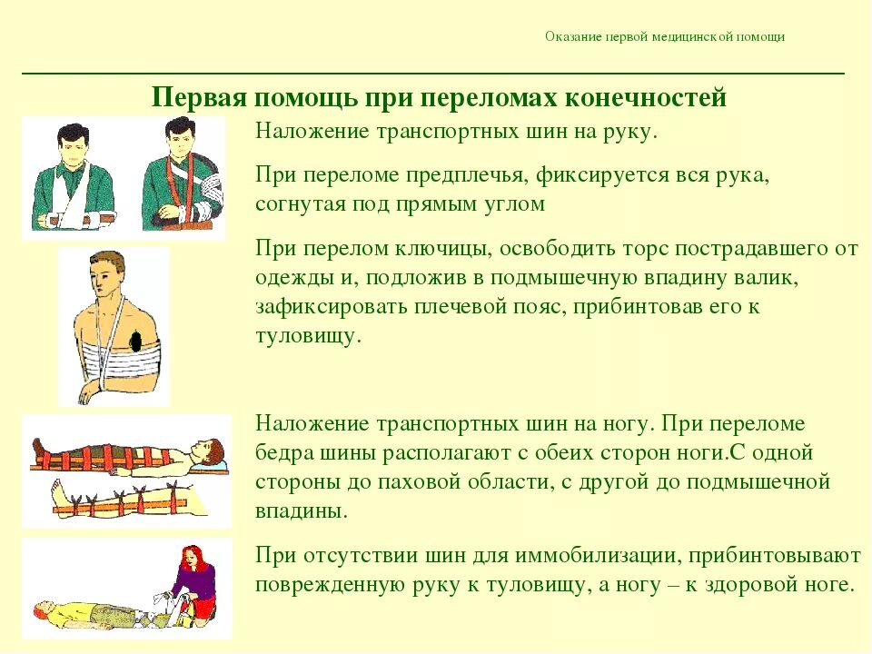 Доврачебная помощь при переломах. Переломы оказание пмп при переломах. оказание неотложной помощи при переломах костей конечностей. оказание первой медицинской помощи (пмп) при переломах.... переломы костей конечностей действия по оказанию первой помощи.