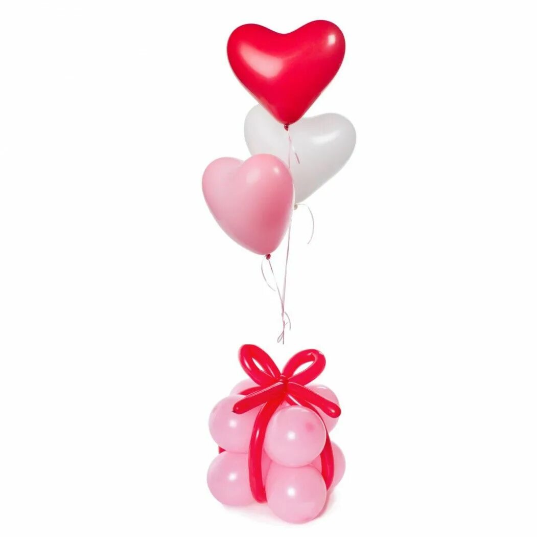 Воздушные шарики подарок. Подарок из шаров. Фонтан из шаров сердечек. Фонтан из 3 шаров. Подарок из шариков.