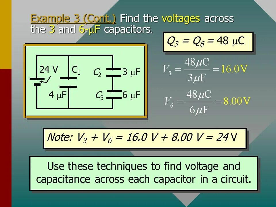 Find use. Voltage across capacitor. how to find capacitance. voltage in parallel capacitors. how to find voltage.