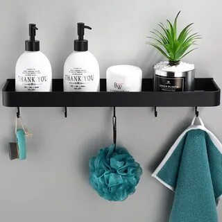 Металлические черные полки для ванны