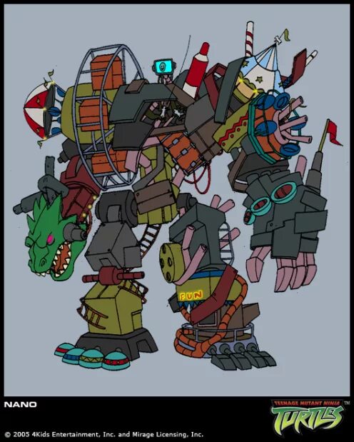 Робот из черепашек ниндзя. Tmnt 2003 нано. tmnt 2003 robot. tmnt 2003 villains. черепашки ниндзя 2003 камнелом.