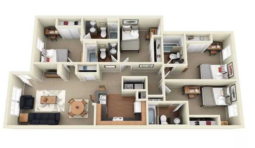 Планировка квартиры. Планировка четырехкомнатной квартиры. Планировка 3 комнатной квартиры 3d. Планировка многокомнатной квартиры.