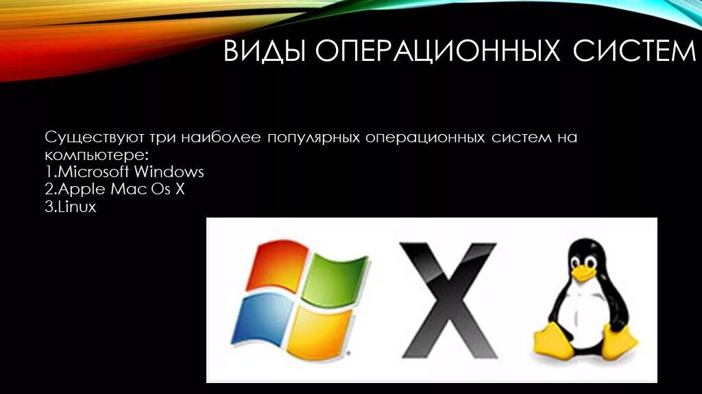 Операционная система это в информатике 7 класс