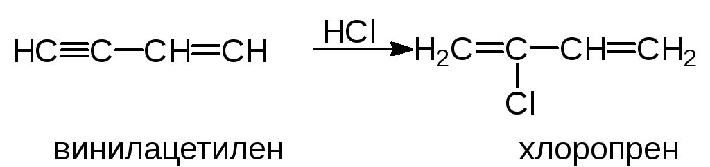 Хлоропреновый каучук из винилацетилена. Хлоропрен структурная формула. Гидрохлорирование винилацетилена. Как из винилацетилена получить каучук. Ацетилен и хлороводород