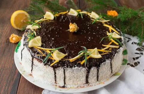 Торт с лимоном и манкой