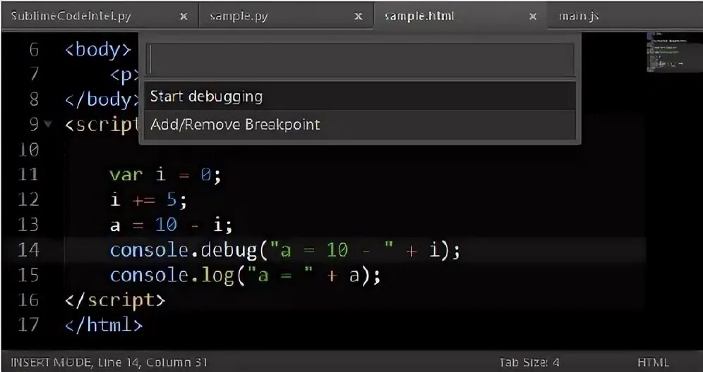 Debug script. Debug script