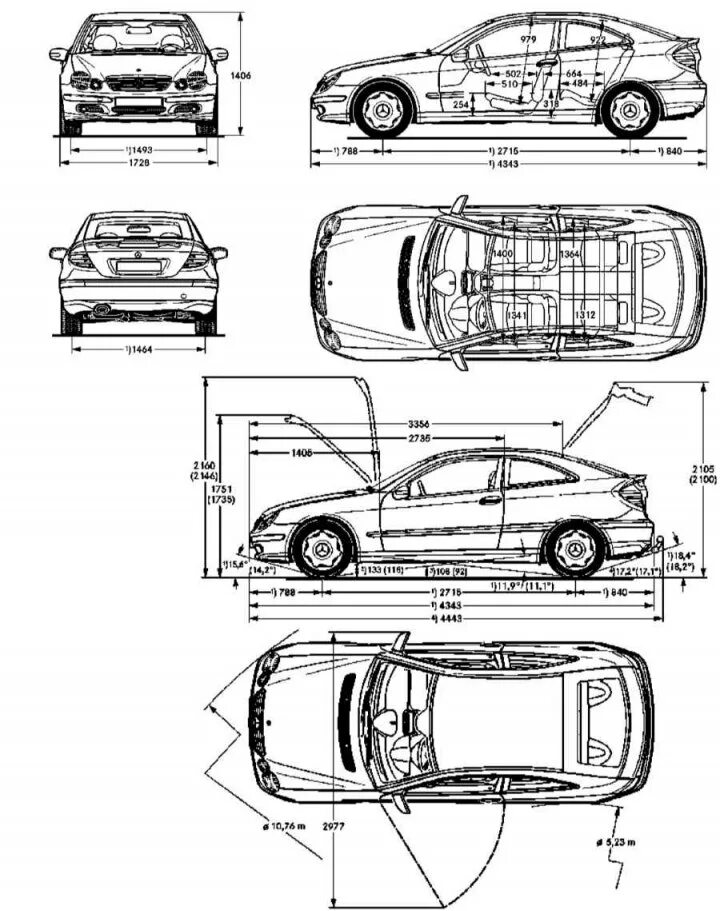 W203 размер