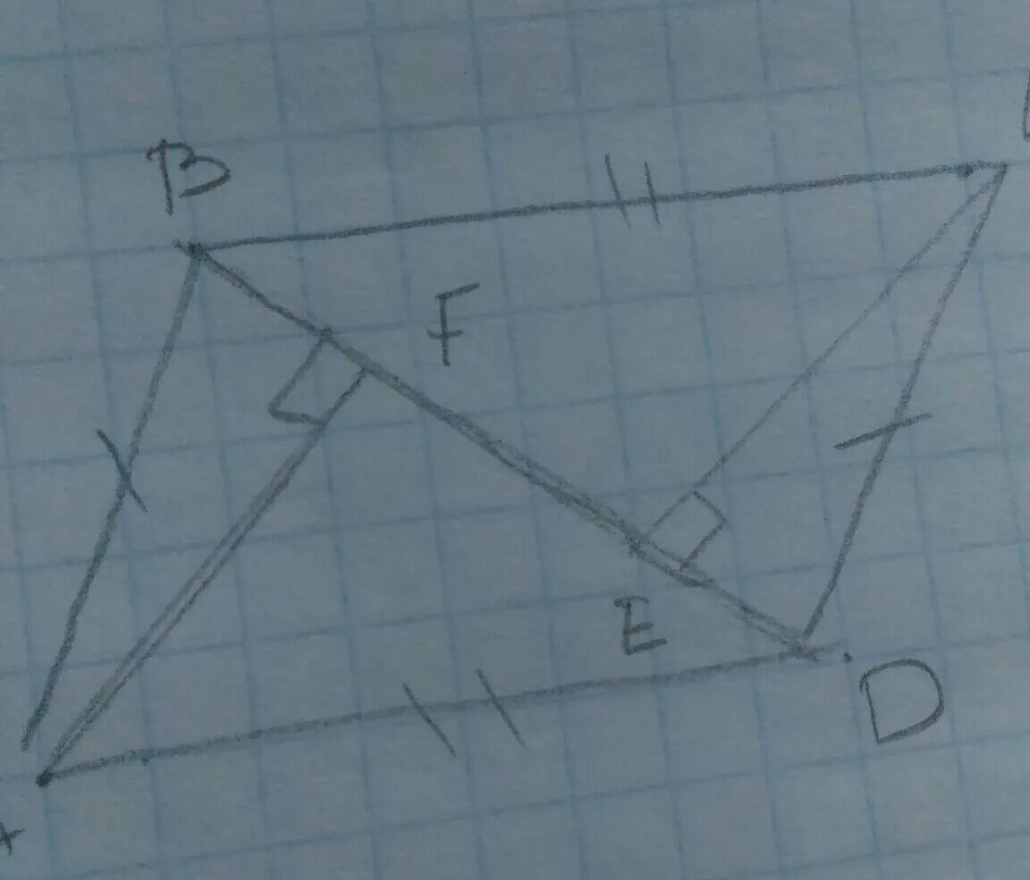 Дано бс равно ад. АВ+СД=вс+ад. Доказать что АВ =СД. Доказать АВ параллельно СД ад параллельно вс. Даст ава.