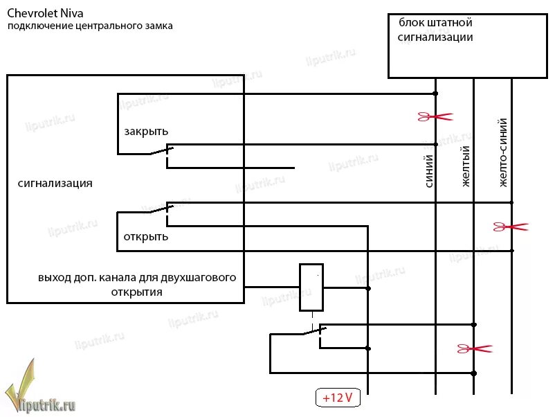 Схема подключение центрального замка Шеви-Нива к сигнализации. Схема штатной сигнализации Нива Шевроле. Реле 6 контактов центрального замка Шевроле Нива. Схема центрального замка Нива Шевроле.