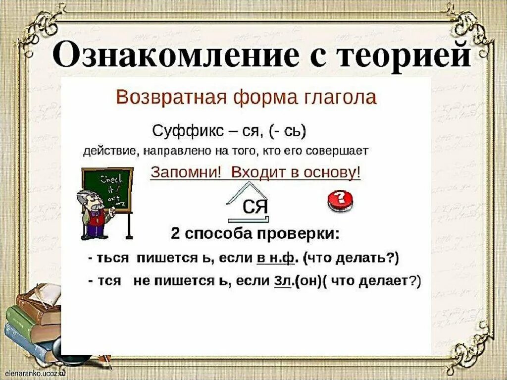 Как определить возвратность глагола 6 класс. Возвратные глаголы. Возвратная форма глагола. Возвратные глаголы 6 класс. Возвратная форма глагола 6 класс.