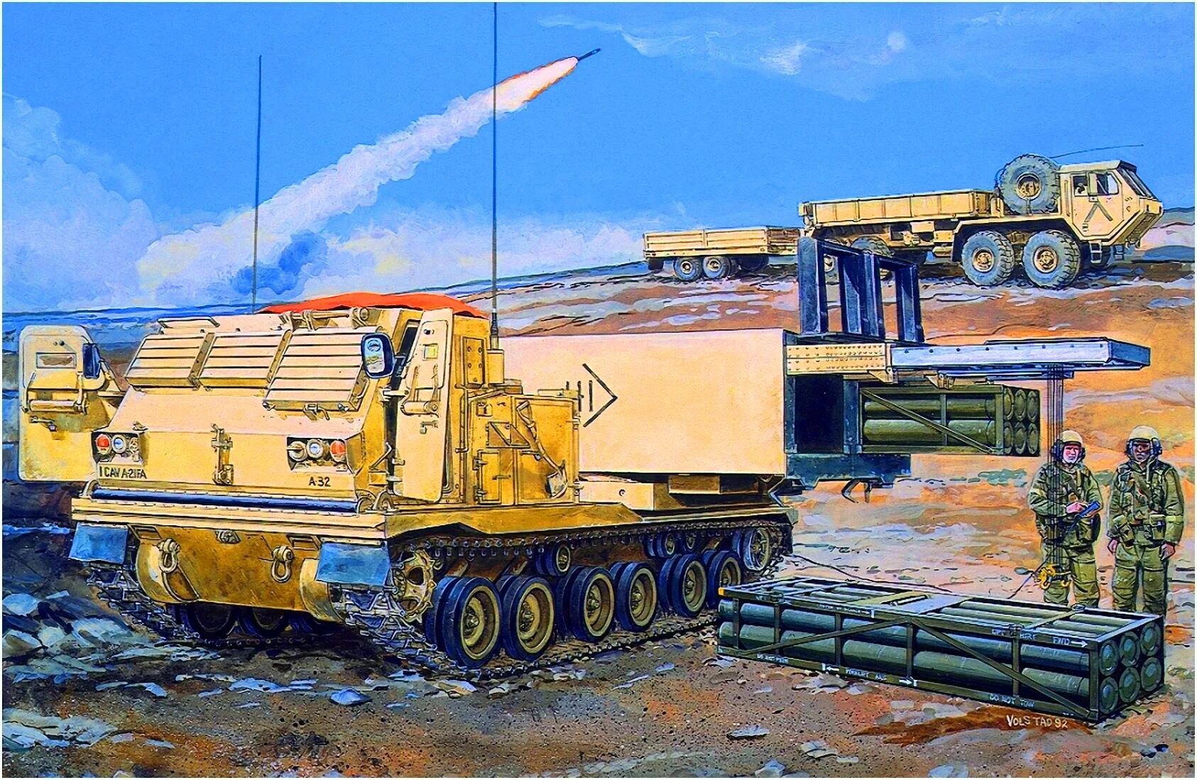 M270 MLRS. MLRS 270. MLRS m270 Dragon 1/35. M270 MLRS (США),. 35 м установок