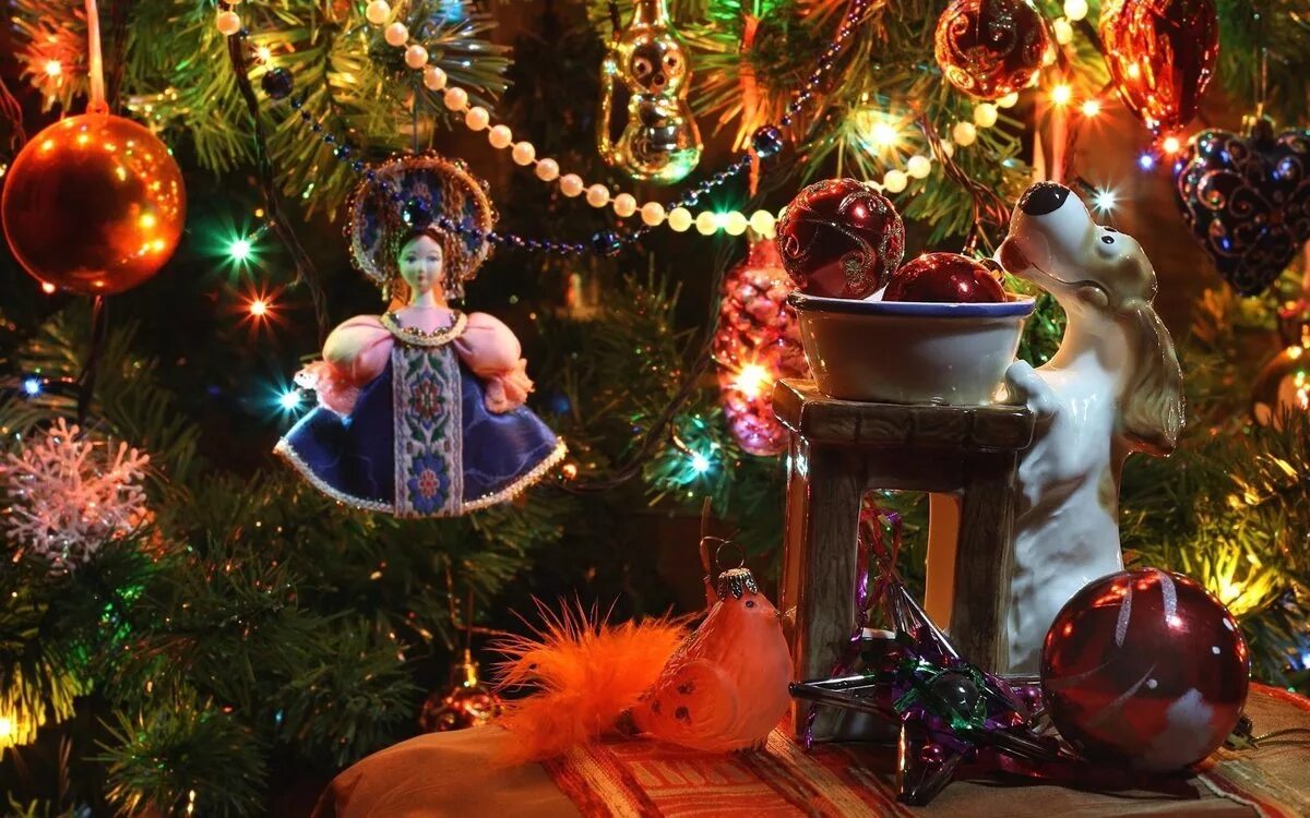 Новогоднее видео 4. Сказочный новый год. Новогоднее чудо. Елка с игрушками. Сказочная Новогодняя елка.