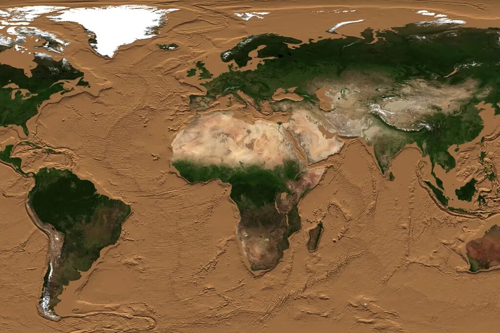 Моря выше уровня океана. Суша земли. Карта земли без воды. Земля при глобальном потеплении. Континенты после таяния ледников.