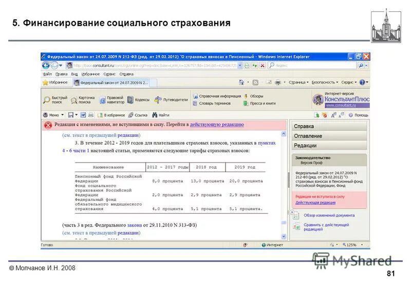 финансирование социального страхования