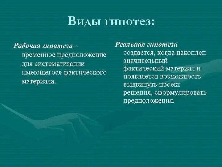 Гипотезы бывают. Виды гипотез. Формирование рабочей гипотезы. Рабочая гипотеза пример. Виды формирования гипотезы.