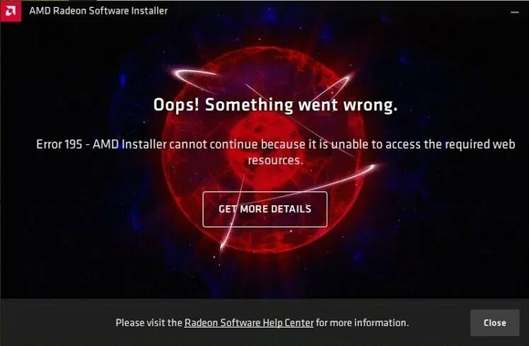 Не удается найти amd software installer