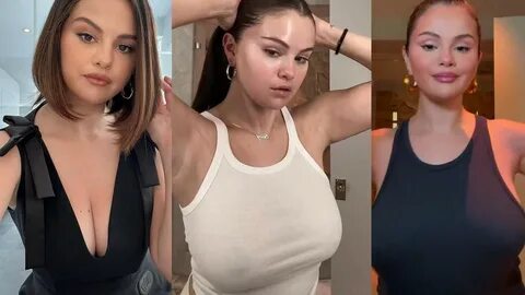 Selena Gomez showing of her big boobs for us. 