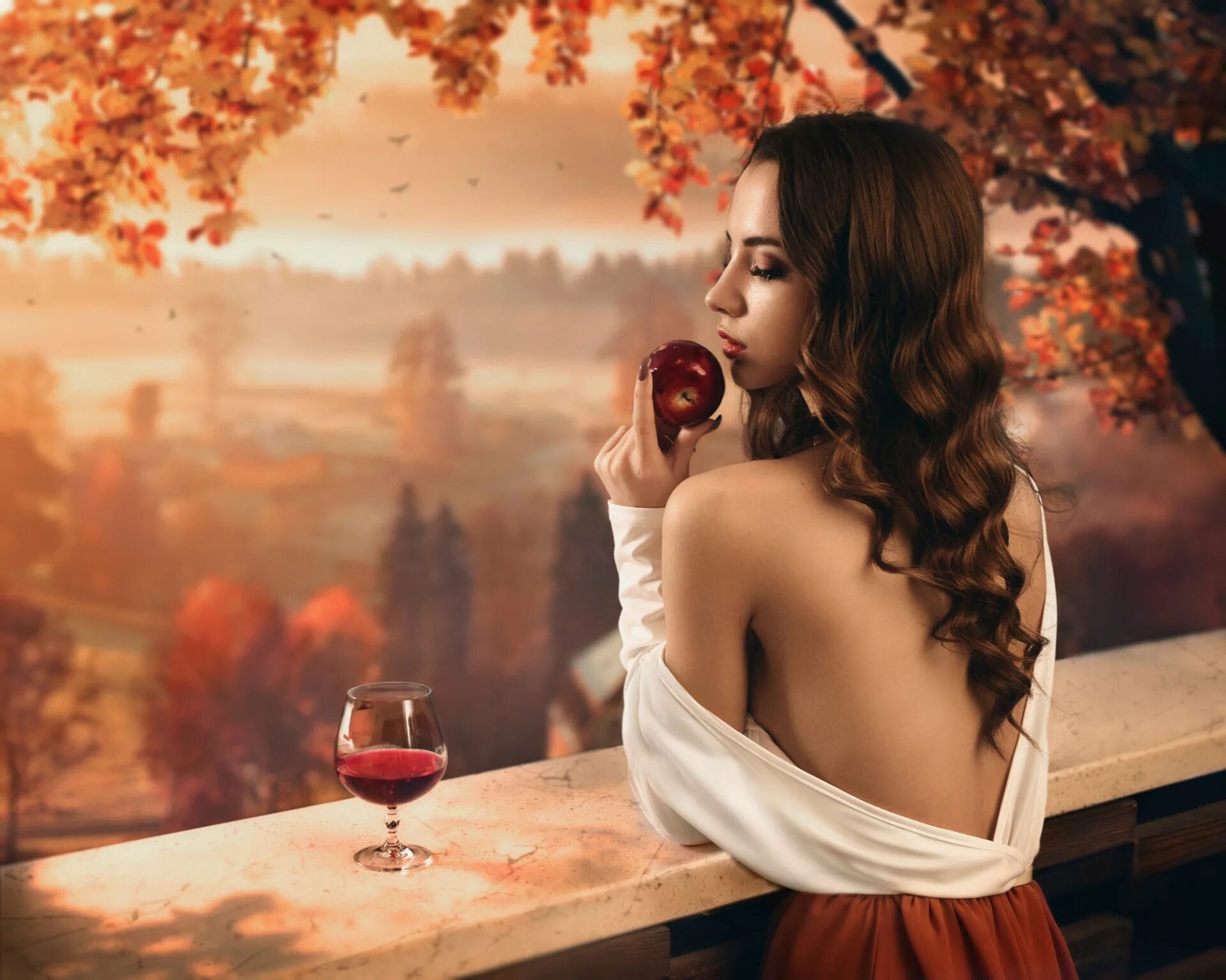 Романтичная девушка. Женщина осень. Красивая девушка с бокалом вина. Картина девушка с бокалом. Девушка на 1 вечер