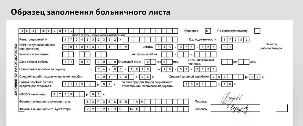 Образец больничного листа заполненного 2021 году. Заполнение больничного листа 2022. Заполнение больничного листа работодателем в 2021 году образец. Образец электронного больничного листа 2022. Правила больничного листа в 2024 году