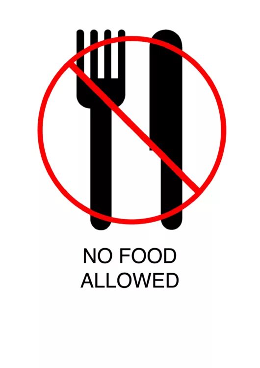 Allow перевод на русский. No food. No food sign. No food Сток картинка.