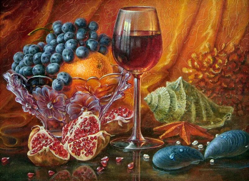 Художник Gabor Toth натюрморты. Венгерский художник Toth Gabor. Натюрморт с виноградом.