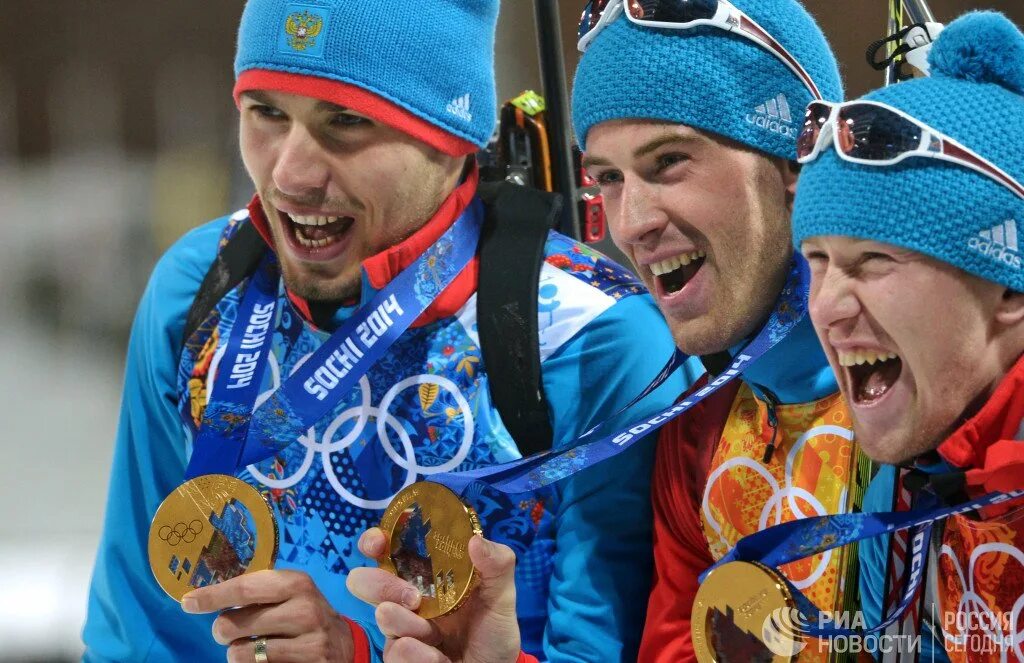 Биатлон золото олимпиады 2014