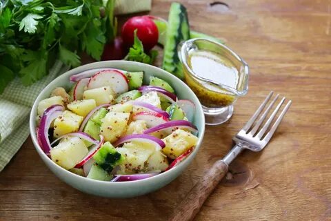 Картофельный салат рецепт с огурцом